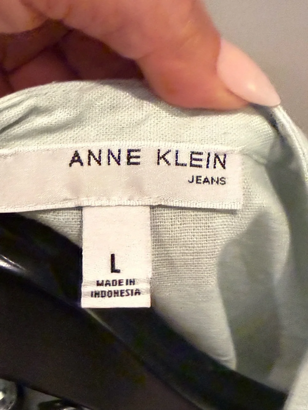 Anne Klein Light Mint Button-Front Women's Shirt - Picture 5 of 5